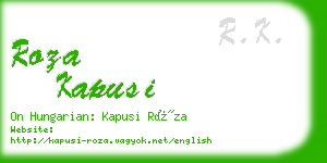 roza kapusi business card